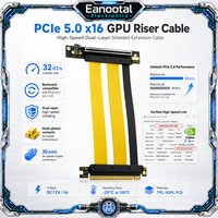 PCIe 5.0 X16 GPU Riser Cable Gen5 32GT/s PCI Express 16X Flexible Extension for Vertical Graphics Card Mount