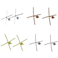 2Pcs Claw Sterling Jewellery Earring PostGold Stud Fashionable Rose