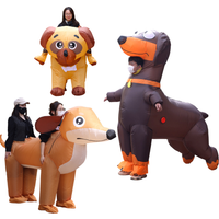 Sausage dog inflatable fun blowing double-layer long dog performance costume suitable for adult Halloween parties and carnivals