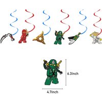 6pc/Set The Ninja Hanging Swrils Theme Party Decoration Favor
