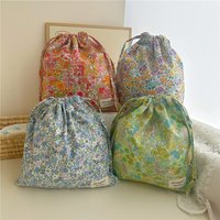 25x26cm Drawstring Bag Portable Organizer Cosmetic Home Travel Storage Printed Flower Hanging Bags Mom Bags