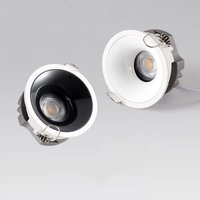 Recessed Ultra-thin anti-glare LED downlight COB spotlights Dimmable 5W 7W 10W 12W 15W 18W 20W 24W short AC85-265V Home business