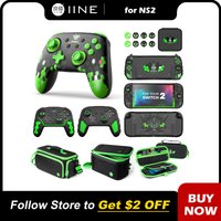 IINE Jormungandr Series for NS2 :Pro Controller ; Protective Case; Thumb Grips(Set of 8); Magnetic Game Card Case for ; Silicon