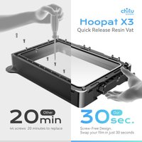 Chitu Systems Hoopat X3/X4/X5 Upgrade Schnellwechsel-Harzbehälter für Saturn 3 /3 Ultra 4 /4 Ultra M5s für 3D-Drucker Zubehör