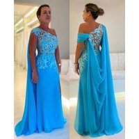 Customized Off Shoulder Lace Top Sexy Mother of the Bride Dresses with Wraps Long Side Slit Wedding Party Special Banquet Gowns