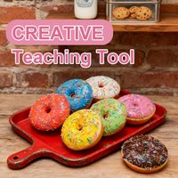 7pcs Fake Donuts Artificial Soft PU Realistic Donut Decor Mini Squishy Novelty Toy Simulation Model Food Wedding Photography
