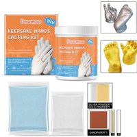 3D Hand & Foot Mold Casting Kit DIY Plaster Clone Powder Model Set for Baby Couples Valentine's Day Handprint Footprint Keepsake
