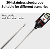 Portable Digital Kitchen Thermometer BBQ Meat Water Oil Stainless Steel Probe Food Oven Temperaure Detector For Kitchen Cooking