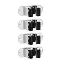 1/2/4Pcs Mop Broom Holder Wall Mount Heavy Duty Stainless Steel Broom Holder Broom Organizer Garden Garage Storage Rack