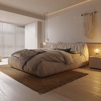Luxury Japanese Create Bed Full Tatami Modern Confortable Family High End Bed Wedding Soft Quality Cama De Casal Home Furniture