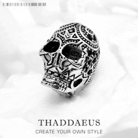 Beads Black Skull King Summer New 925 Sterling Silver Punk Charm Jewelry Accessories Gift For Women & Men