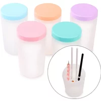 Candy Color Nail Art Brush Cleaning Cup And Holder UV Gel Acrylic Polish Applicator Wash Cup for Beauty Salon Home Use
