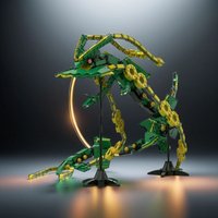 1105PCS MOC Game Series Mega Rayquaza Pika Cartoon Model DIY Creative Assembly Building Blocks Display Birthday Gift Building