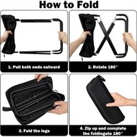Portable Folding Stool Lightweight Camping Chair Compact Foldable Seat for Travel Fishing Outdoor Use