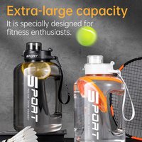2.5L Sports Water Bottle Gym Cycling Cup Large Capacity Water Bottle For Fitness Camping Portable Plastic Space Cup Wholesales