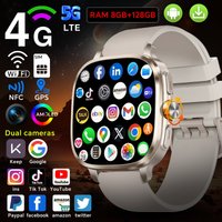 Global Version Android 13.0 S99 Smartwatch 2.4 inch Amoled Screen insert Sim Card GPS WIFI 190° Rotating Camera Game Smart Watch