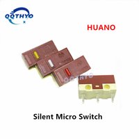10Pcs HUANO Silent Micro Switch red dot 3million/white dot 10million/yellow dot 20million times click mouse mute button switches