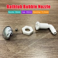 10mm Düse 30mm Abdeckung Twisted Zähne Bogen Blase Düse Verchromte Kappe PVC Basis Whirlpool Air Jet Massage badewanne Zubehör