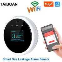 WiFi GAS LPG Leak Sensor Alarm Fire Security Detector Tuya APP Control Safety Smart Home LCD Display Natural Gas Leak Detectors