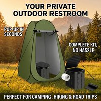 portable camping toilet, pop up privacy tent, outdoor toilet set, folding toilet kit,privacy shelter,changing room