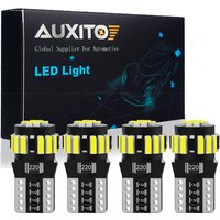 AUXITO 4Pcs W5W LED Lights White 18pcs 4014SMD Super Bright T10 LED Bulbs Canbus Position Parking Interior Lighting Auto Lamp