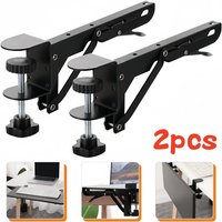 2Pcs/Set L-shaped Foldable Desktop Bracket Heavy-duty Punch-free Space-saving Desktop Extension Plate Rack Hardware Accessories