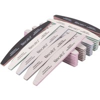 High-Quality Nail Rubbing Manicure Tool Half-Moon Rubber Plate Nail File Trimming Polishing Strip 10 Pack.