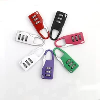 Colorful Mini 3-Digit Combination Padlock for Suitcase - Travel Smart Lock Keyed Anti-Theft Password Code Lock for Luggage