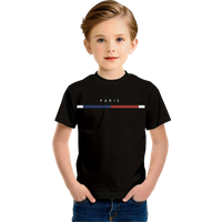 Kids Boys Clothes Simple Paris Letter Print Short Sleeve T Shirt Children Boys 2 to 9 Years Casual Comfortable Tees Children Top