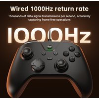 Wired PC Game Controller, USB Wired Gaming Joystick with Dual Vibration, Plug and Play, Compatible with Laptop, Steam, PS3, NS