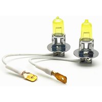 2Pcs Car Headlight Auto Fog Lamps H3 Yellow Lights 12V55W 3000k Halogen Bulbs
