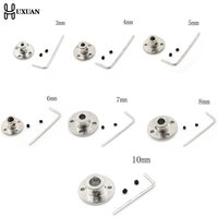 3/4/5/6/7/8/10mm R11 Rigid Flange Coupling Iron Motor Guide Shaft Coupler Motor Connector Set Power Transmission Parts Hardware