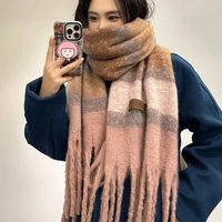 New Warm Scarf Mohair Windproof Shawl Wrap Coldproof Soft Neckerchief Autumn and Winter