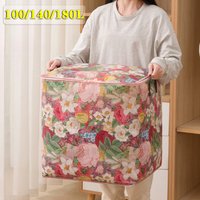 1/3/5PCS Flower Storage Bag Thickened Double Zipper Clothes Quilt Storage Bag Waterproof Moistureproof Moving Packing Bag