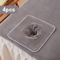 4 Towels with Headrest Holes for Beauty Beds, Salon Towels, SPA Massage Bed Covers, Breathable Face Hole SPA Massage Bed Towels, image 4