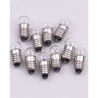 10Pieces 9mm Miniature Round 0.3A 2.5V Small Light Bulbs For Student Experiment Small Light Bulbs Beads Replacement Bulbs