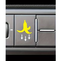 9PCS/SET Funny Yellow Banana Waterproof Decals Mini Stickers For Car Button Decor