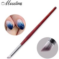 Pinceau pour Nail Art, dégradé, stylo de teinture étourdi, manche en bois, Angle de peinture des ongles, outils de pointage, 1 pièce