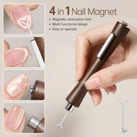 2pcs 3In1 Strong Multifunctional Nail Art Magnetic Stick With Y-Shaped Iron For Cat Eye Nail Polish Heart Effect Nail Art Tools
