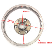 Electric Vehicle Motor Gear Ring Metal Pinions 93 Tooth Outer Diameter 104mm for Bafang Motor 36T 38mm Gears and 70mm Clutch