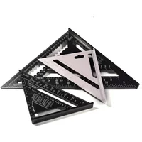 12'' Aluminum Alloy Triangle Ruler Gauges Speed Protractor Miter for Carpenter Line Scriber Saw Guide Percision Measurement Tool