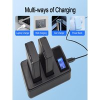 LP-E6 battery charger dual slot, suitable for Canon camera battery charging EOS R7, EOS E6, EOS R5, EOS R, 90D, 80D, 70D, etc.