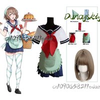 Amai Odayaka Yandere Cosplay Costumes Wig Headscarf Socks Apron JK School Uniform Simulator Halloween Christmas Amai Cosplay