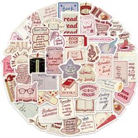 50PCS Bookish Cartoon Graffiti Stickers DIY Luggage Laptop Skateboard Motorcycle Stickers