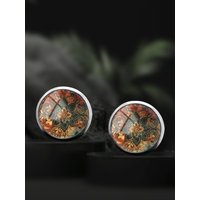1 Pair of Mandala-Style Patterned 316 Stainless Steel Earrings, Vintage Classic Style Jewelry for Men and Women for Daily Wear and Vacation