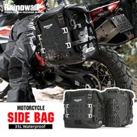 Rhinowalk Motorcycle Side Bag Waterproof 35L Big Capacity Quick Release Installation system & Molle System Luggage Saddlebag