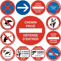 No Sign Road Metal Sign: Equipped with Video Alarm,Denoting Prohibited Access,for Private Property,Warning of Dog,and Directions