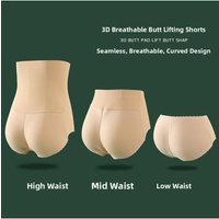 Natural Looking Butt Enhancing Underwear Women's Shapewear Briefs with Padded Cheekies Belly Flattering Thin Design