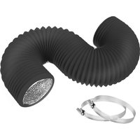 4 inch Dryer Vent Hose with 2 Stainless Steel Clamp Air Ducting Insulated Aluminum Foil Exhaust Pipe for HVAC ventilation