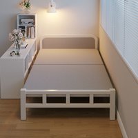 Foldable Single Bed for Home Office Lightweight Durable Easy Fold Cot Ideal Dorm Studio Nap Solution Iron Frame Bed Modern